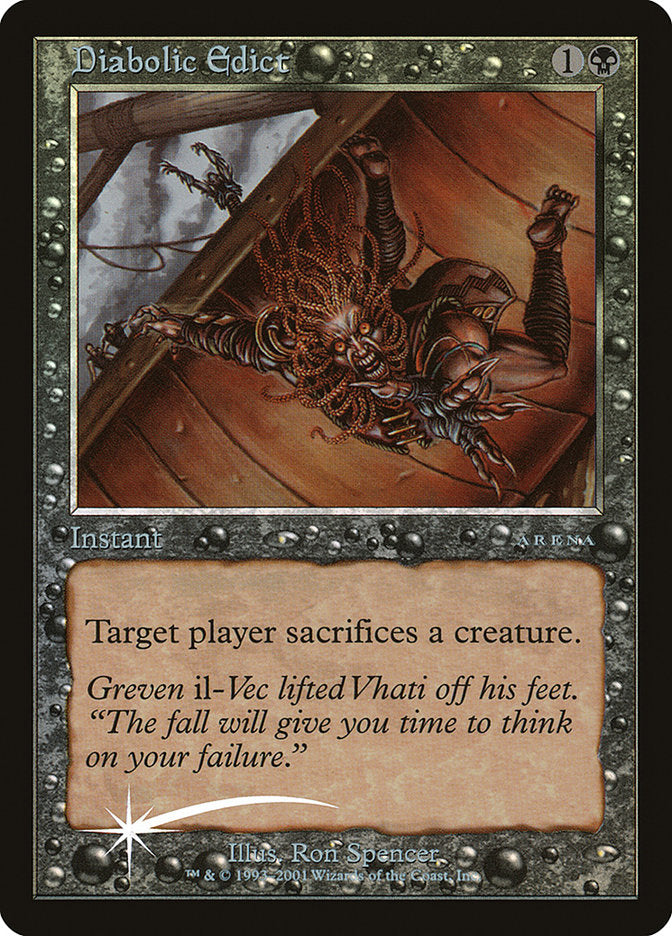 Diabolic Edict [Arena League 2001] | Card Merchant Takapuna