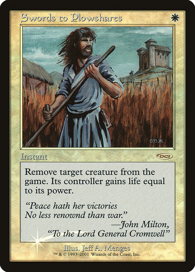 Swords to Plowshares [Friday Night Magic 2001] | Card Merchant Takapuna