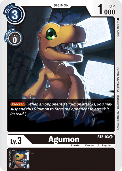 Agumon [ST5-03] [Starter Deck: Machine Black] | Card Merchant Takapuna