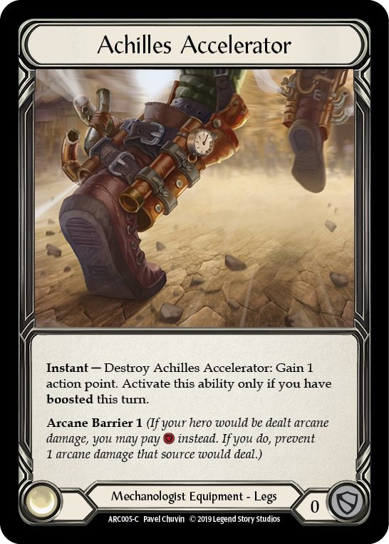 Achilles Accelerator [ARC005-C] (Arcane Rising)  1st Edition Cold Foil | Card Merchant Takapuna