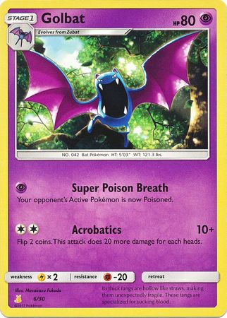 Golbat (6/30) [Sun & Moon: Trainer Kit - Alolan Raichu] | Card Merchant Takapuna