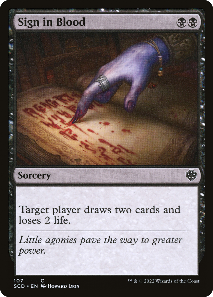 Sign in Blood [Starter Commander Decks] | Card Merchant Takapuna