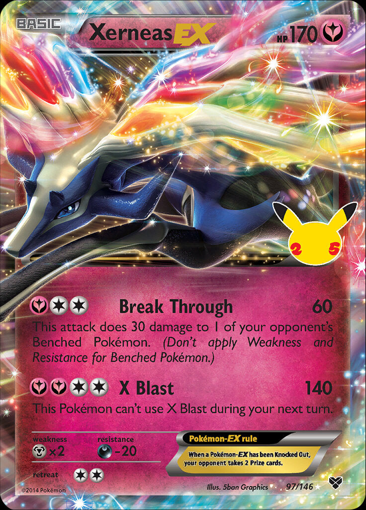 Xerneas EX (97/146) [Celebrations: 25th Anniversary - Classic Collection] | Card Merchant Takapuna