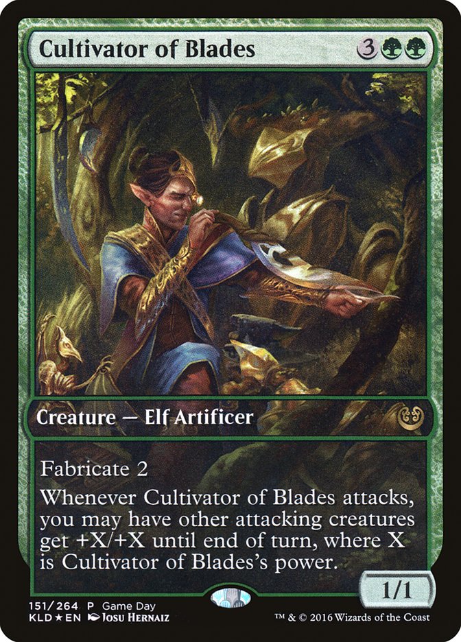 Cultivator of Blades (Game Day) (Full Art) [Kaladesh Promos] | Card Merchant Takapuna