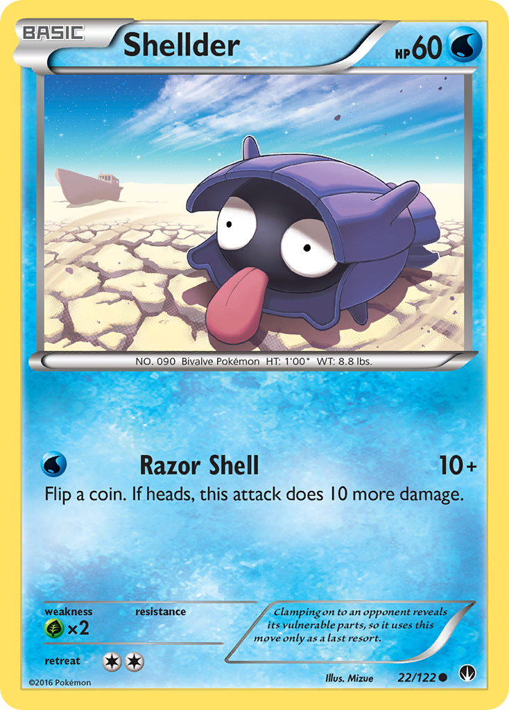 Shellder (22/122) [XY: BREAKpoint] | Card Merchant Takapuna