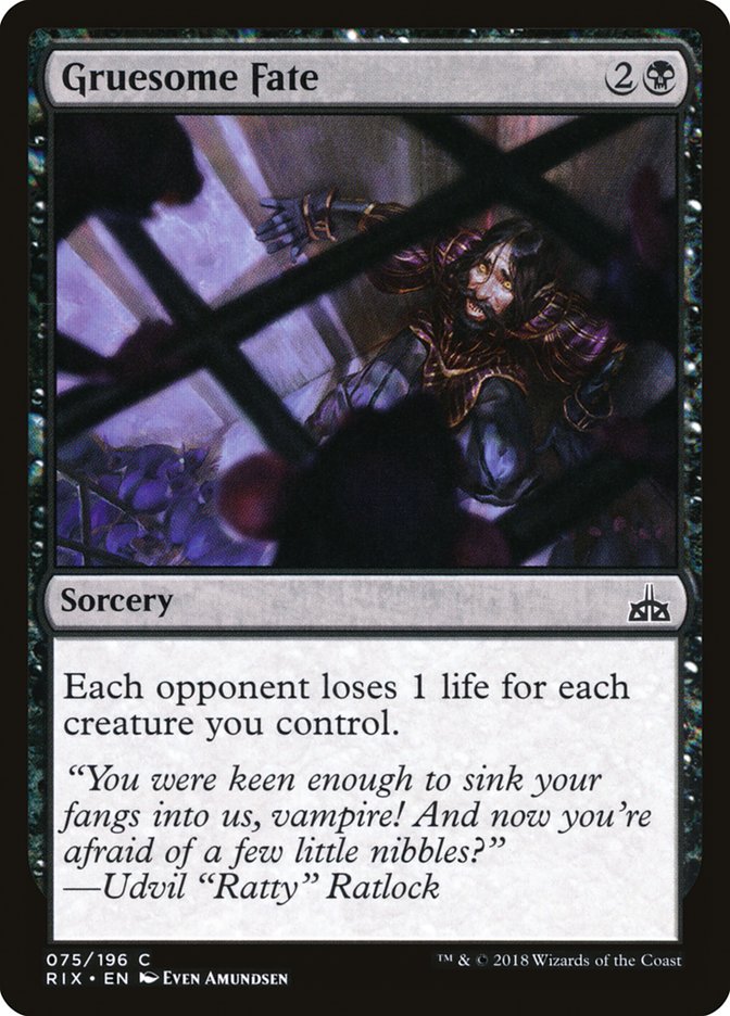 Gruesome Fate [Rivals of Ixalan] | Card Merchant Takapuna