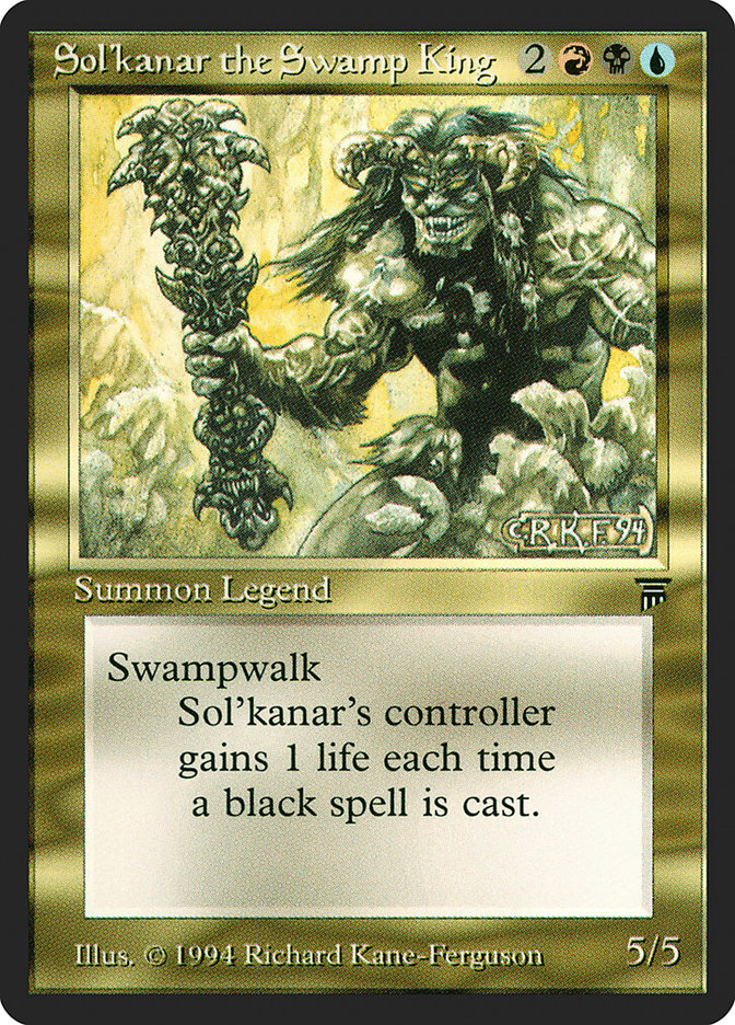 Sol'kanar the Swamp King [Legends] | Card Merchant Takapuna