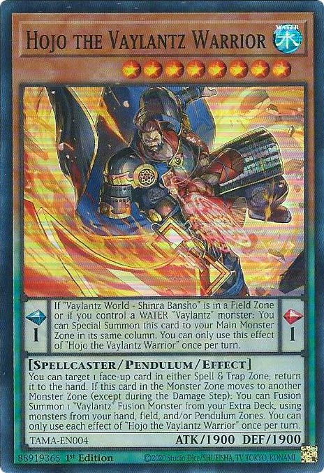 Hojo the Vaylantz Warrior [TAMA-EN004] Super Rare | Card Merchant Takapuna