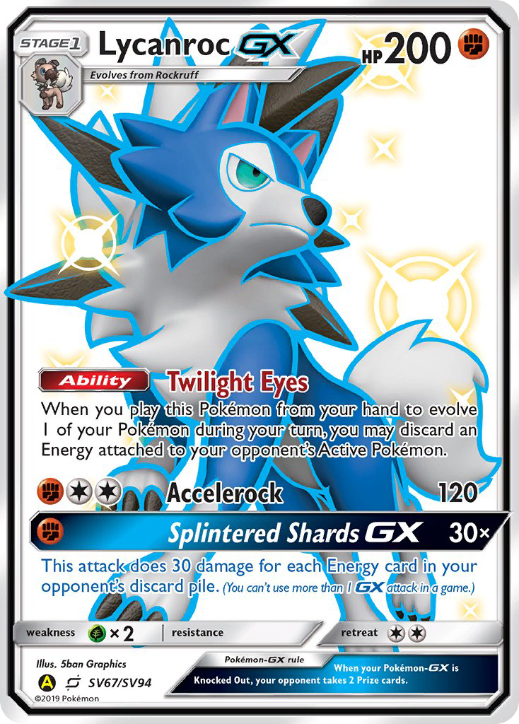 Lycanroc GX (SV67/SV94) [Sun & Moon: Hidden Fates - Shiny Vault] | Card Merchant Takapuna