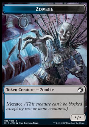 Zombie Token (015) [Innistrad: Midnight Hunt Tokens] | Card Merchant Takapuna