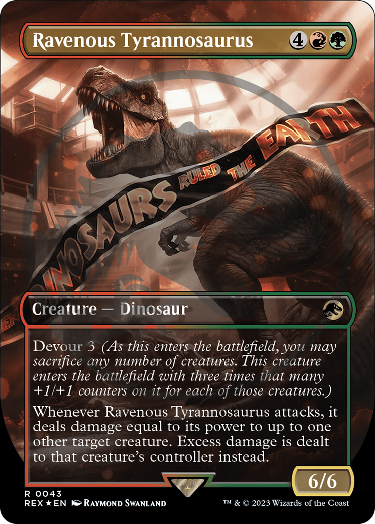 Ravenous Tyrannosaurus Emblem (Borderless) [Jurassic World Collection Tokens] | Card Merchant Takapuna