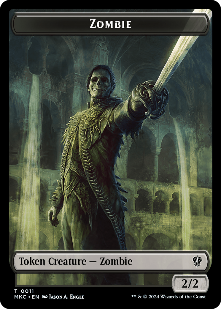 City's Blessing // Zombie Double-Sided Token [Murders at Karlov Manor Commander Tokens] | Card Merchant Takapuna