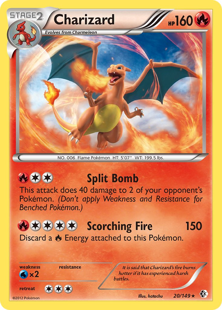 Charizard (20/149) (Cosmos Holo) (Blister Exclusive) [Black & White: Boundaries Crossed] | Card Merchant Takapuna