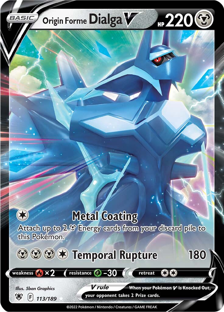 Origin Forme Dialga V (113/189) [Sword & Shield: Astral Radiance] | Card Merchant Takapuna