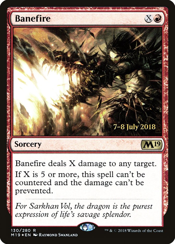 Banefire [Core Set 2019 Prerelease Promos] | Card Merchant Takapuna