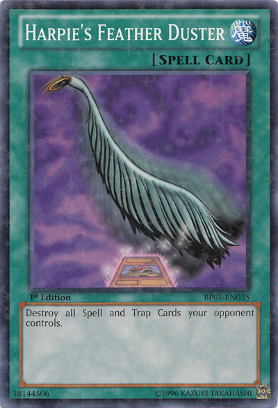 Harpie's Feather Duster [BP01-EN035] Starfoil Rare | Card Merchant Takapuna