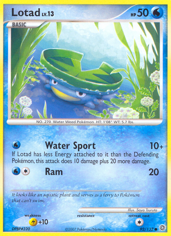 Lotad (92/132) [Diamond & Pearl: Secret Wonders] | Card Merchant Takapuna