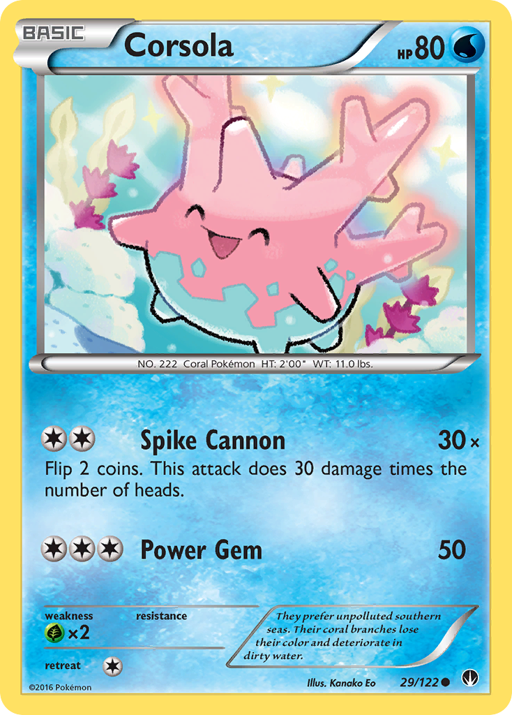 Corsola (29/122) [XY: BREAKpoint] | Card Merchant Takapuna