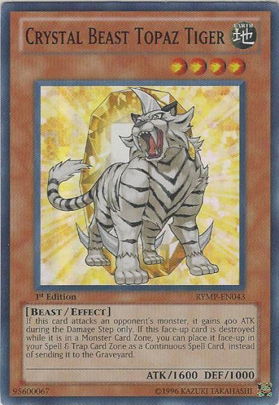 Crystal Beast Topaz Tiger [RYMP-EN043] Super Rare | Card Merchant Takapuna