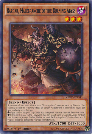 Barbar, Malebranche of the Burning Abyss [CROS-EN083] Rare | Card Merchant Takapuna