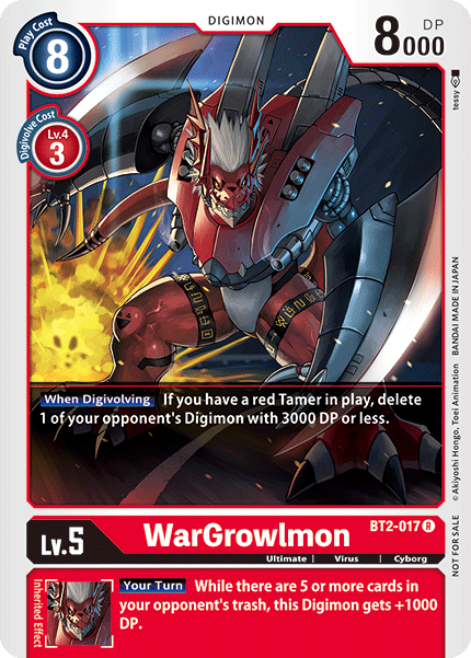 WarGrowlmon [BT2-017] (Alternate Art) [Release Special Booster Ver.1.0] | Card Merchant Takapuna