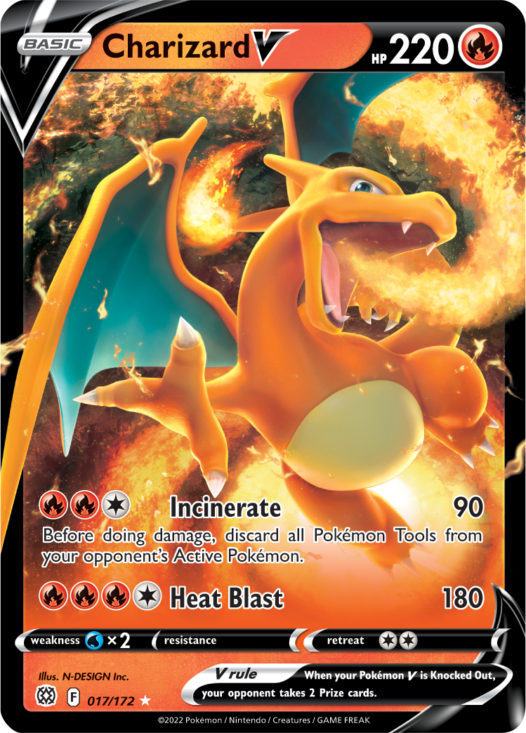 Charizard V (017/172) [Sword & Shield: Brilliant Stars] | Card Merchant Takapuna