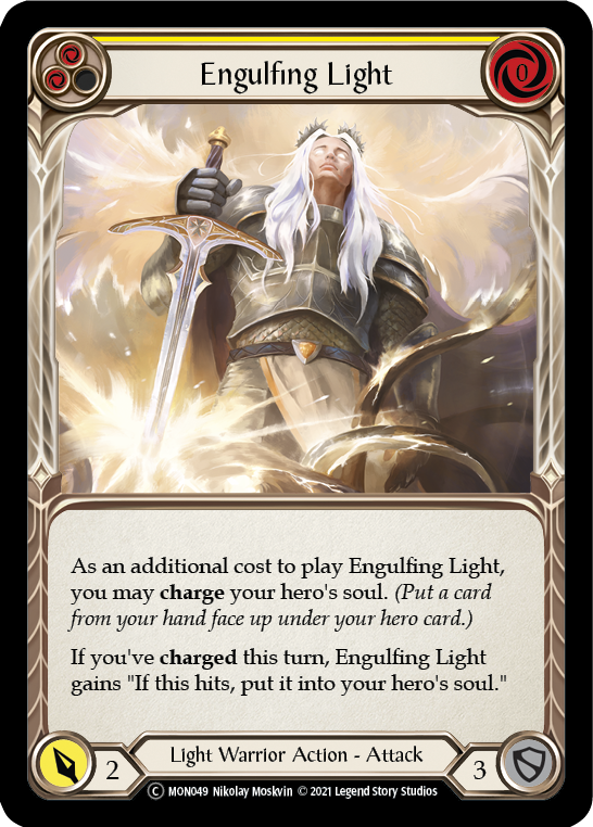 Engulfing Light (Yellow) [U-MON049-RF] (Monarch Unlimited)  Unlimited Rainbow Foil | Card Merchant Takapuna