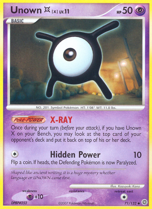 Unown X (71/132) [Diamond & Pearl: Secret Wonders] | Card Merchant Takapuna