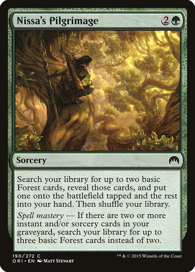 Nissa's Pilgrimage [Magic Origins] | Card Merchant Takapuna