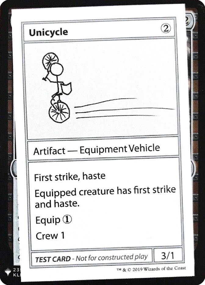 Unicycle [Mystery Booster Playtest Cards] | Card Merchant Takapuna