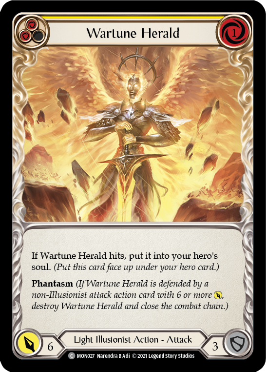 Wartune Herald (Yellow) [MON027] (Monarch)  1st Edition Normal | Card Merchant Takapuna