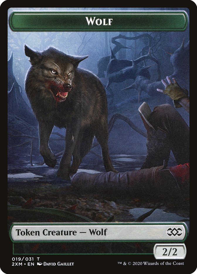 Copy // Wolf Double-Sided Token [Double Masters Tokens] | Card Merchant Takapuna