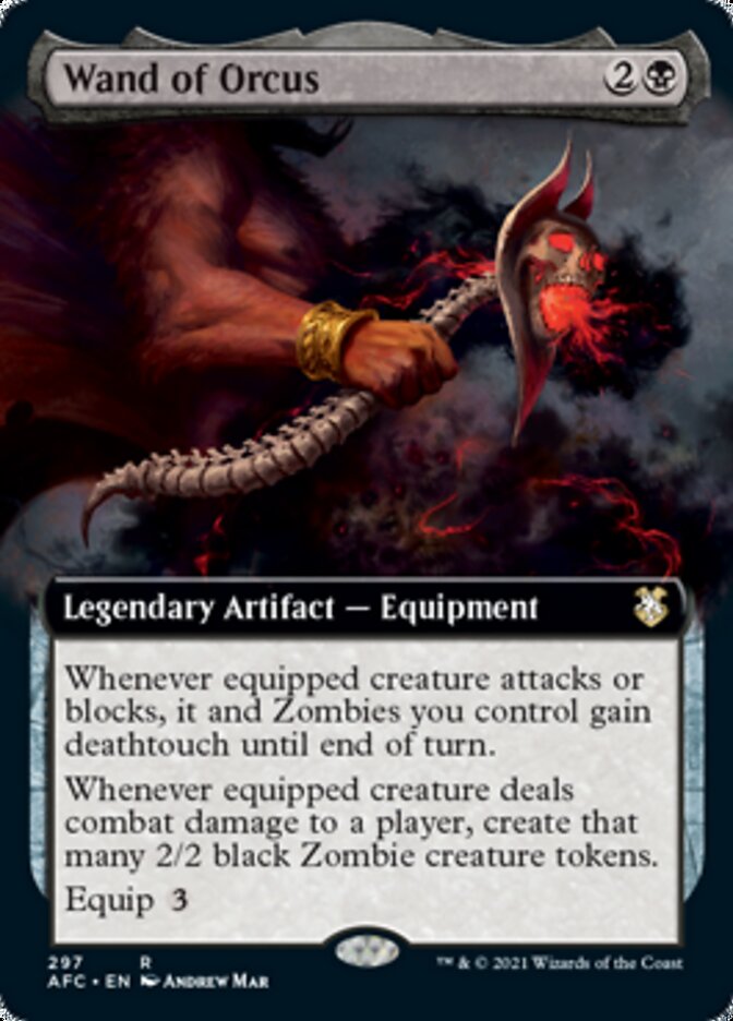 Wand of Orcus (Extended Art) [Dungeons & Dragons: Adventures in the Forgotten Realms Commander] | Card Merchant Takapuna