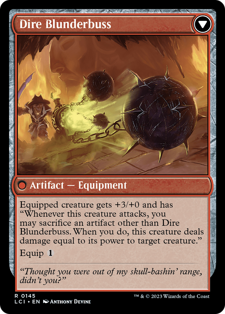 Dire Flail // Dire Blunderbuss [The Lost Caverns of Ixalan Prerelease Cards] | Card Merchant Takapuna