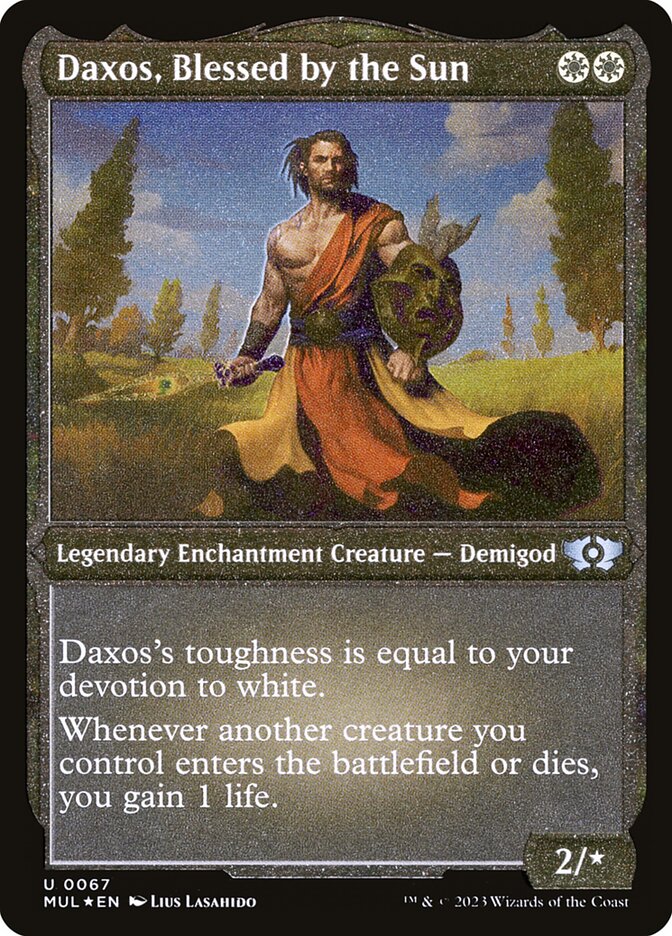 Daxos, Blessed by the Sun (Foil Etched) [Multiverse Legends] | Card Merchant Takapuna