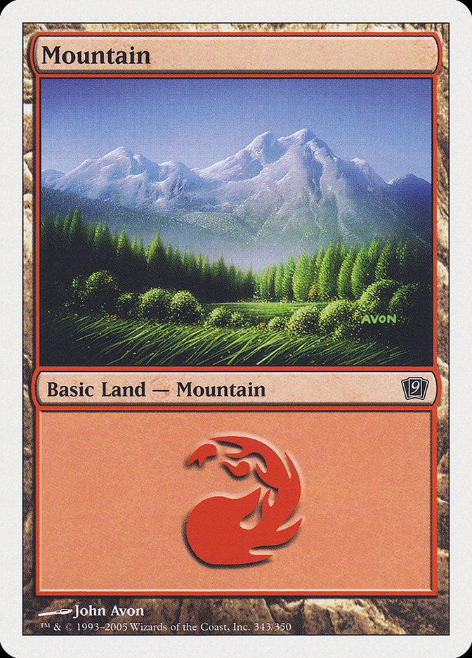 Mountain (343) [Ninth Edition] | Card Merchant Takapuna