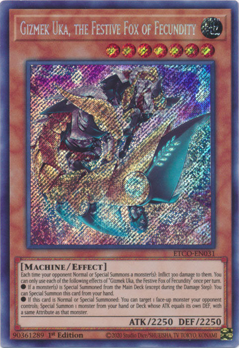 Gizmek Uka, the Festive Fox of Fecundity [ETCO-EN031] Secret Rare | Card Merchant Takapuna