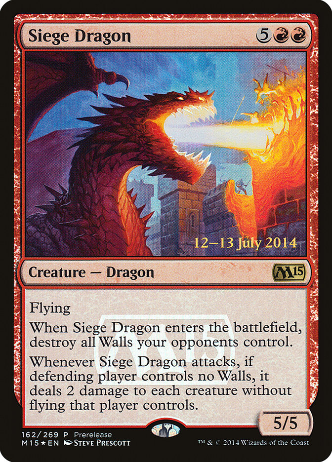 Siege Dragon [Magic 2015 Promos] | Card Merchant Takapuna