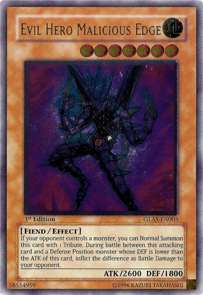 Evil Hero Malicious Edge [GLAS-EN003] Ultimate Rare | Card Merchant Takapuna