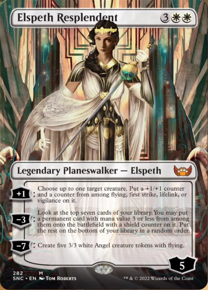 Elspeth Resplendent (Borderless) [Streets of New Capenna] | Card Merchant Takapuna