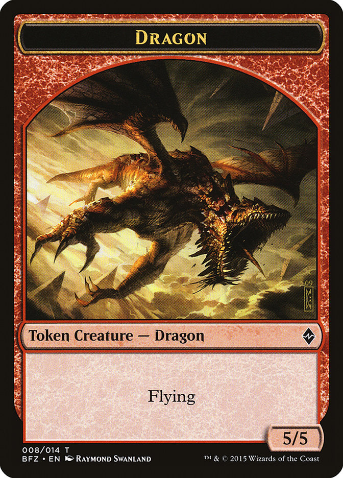 Dragon Token [Battle for Zendikar Tokens] | Card Merchant Takapuna