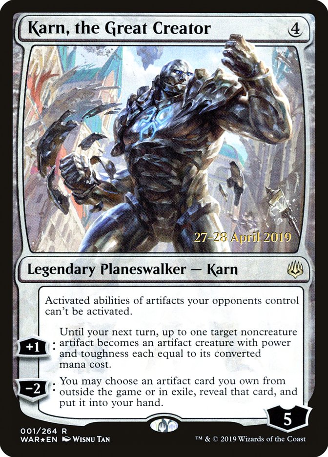 Karn, the Great Creator [War of the Spark Prerelease Promos] | Card Merchant Takapuna