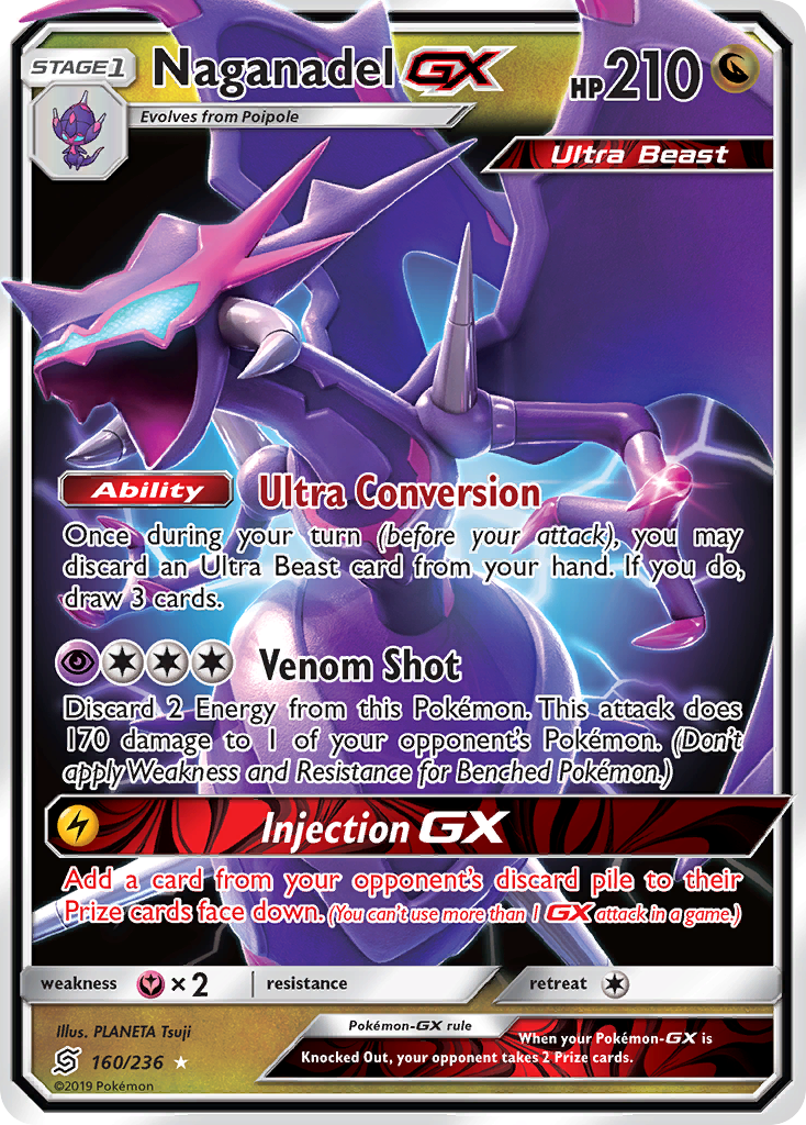 Naganadel GX (160/236) [Sun & Moon: Unified Minds] | Card Merchant Takapuna