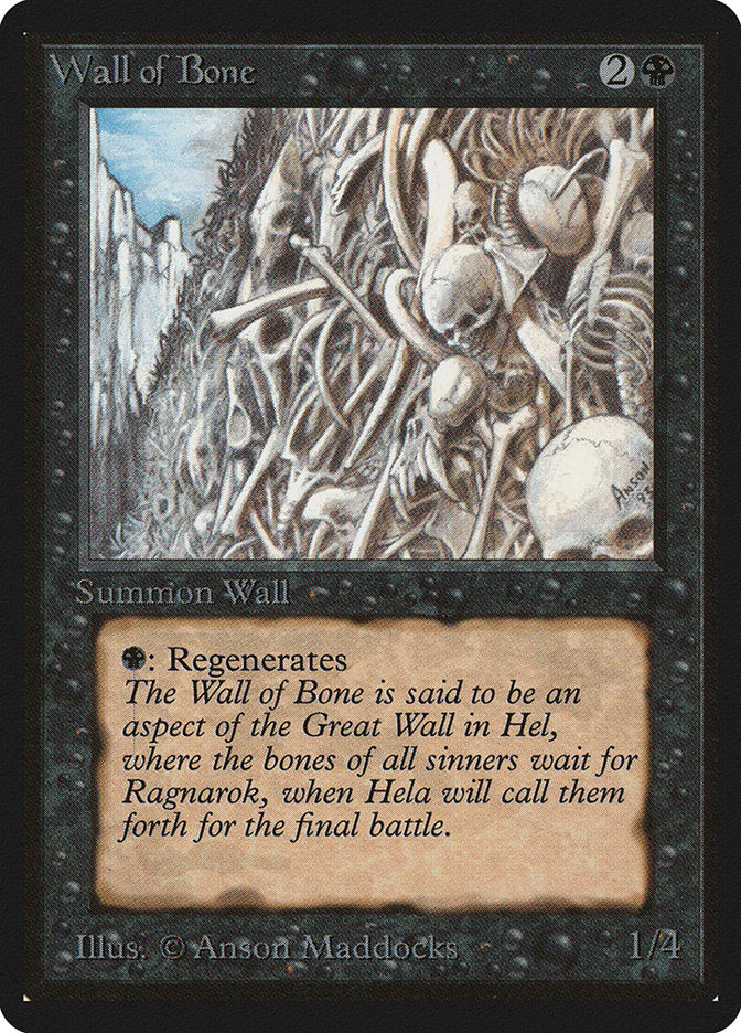 Wall of Bone [Beta Edition] | Card Merchant Takapuna