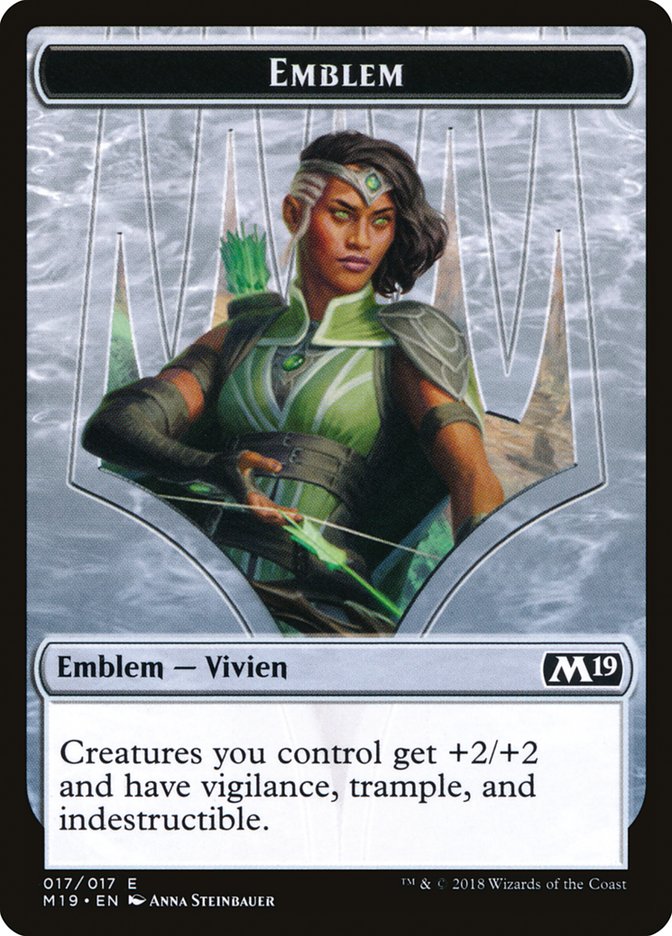 Vivien Reid Emblem [Core Set 2019 Tokens] | Card Merchant Takapuna