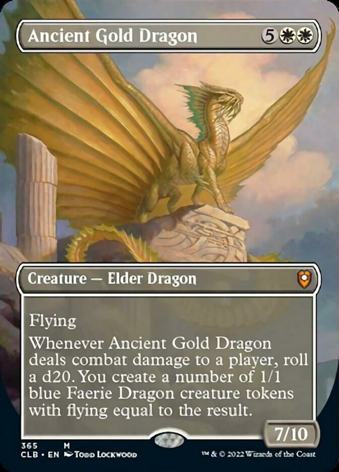 Ancient Gold Dragon (Borderless Alternate Art) [Commander Legends: Battle for Baldur's Gate] | Card Merchant Takapuna