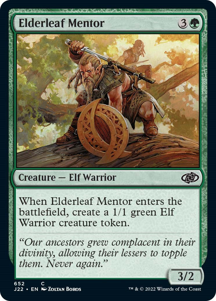 Elderleaf Mentor [Jumpstart 2022] | Card Merchant Takapuna