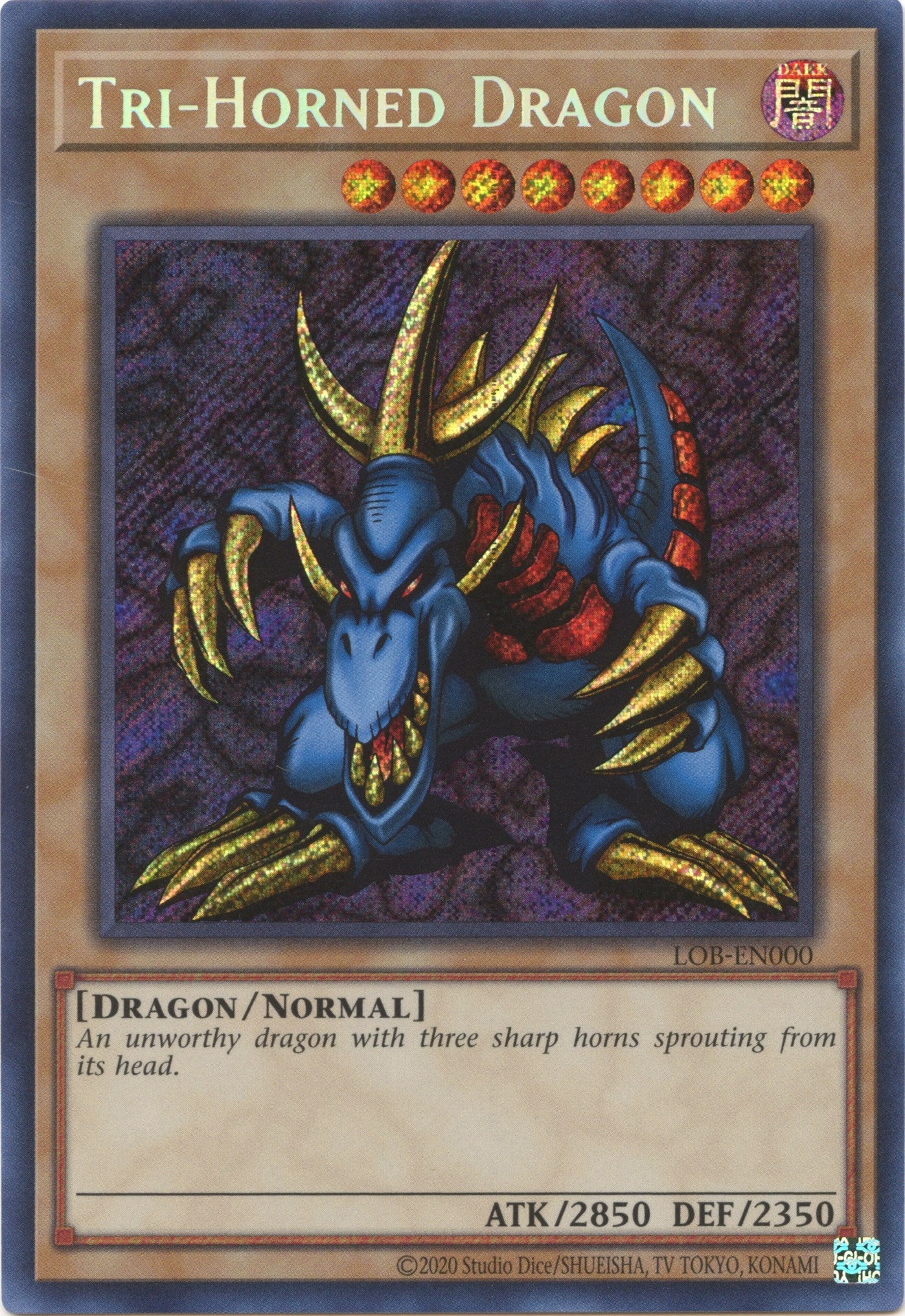 Tri-Horned Dragon (25th Anniversary) [LOB-EN000] Secret Rare | Card Merchant Takapuna