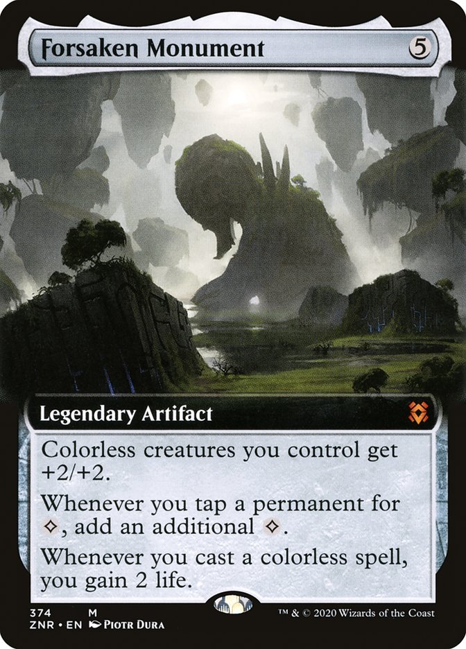 Forsaken Monument (Extended Art) [Zendikar Rising] | Card Merchant Takapuna