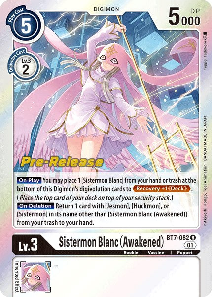 Sistermon Blanc (Awakened) [BT7-082] [Next Adventure Pre-Release Cards] | Card Merchant Takapuna